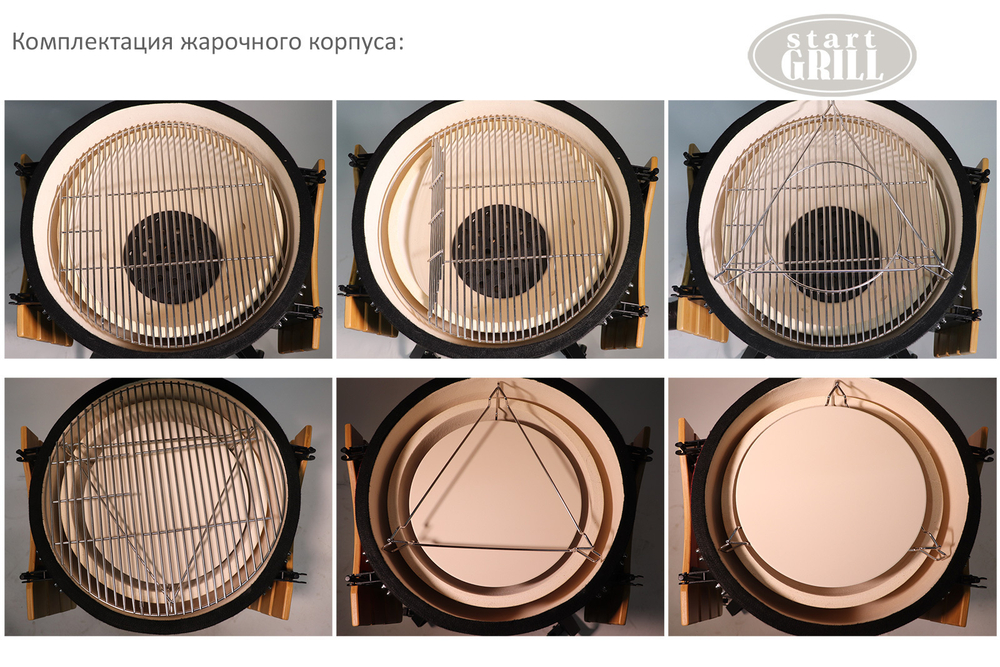 Керамический гриль-барбекю 22 дюйма (красный) (56 см)