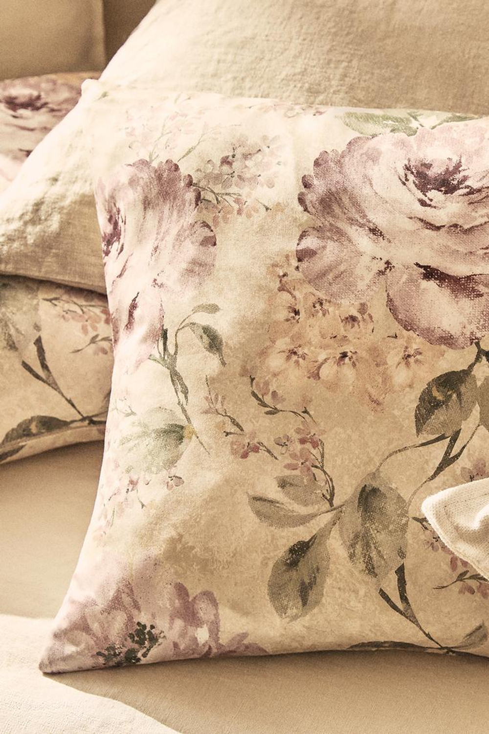 ZARA HOME ЧЕХОЛ ДЛЯ ДЕКОРАТИВНОЙ ПОДУШКИ С ЦВЕТОЧНЫМ УЗОРОМ, ЗЕЛЕНЫЙ