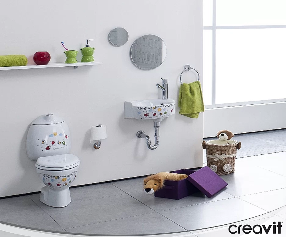 Унитаз детский CREAVIT COCUK CK300-11 белый с декором, с бачком