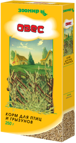 ЗООМИР Овес, Корм для птиц и грызунов, 250 г