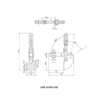 Зажим с горизонтальной ручкой Woodwork GH-201-BSM