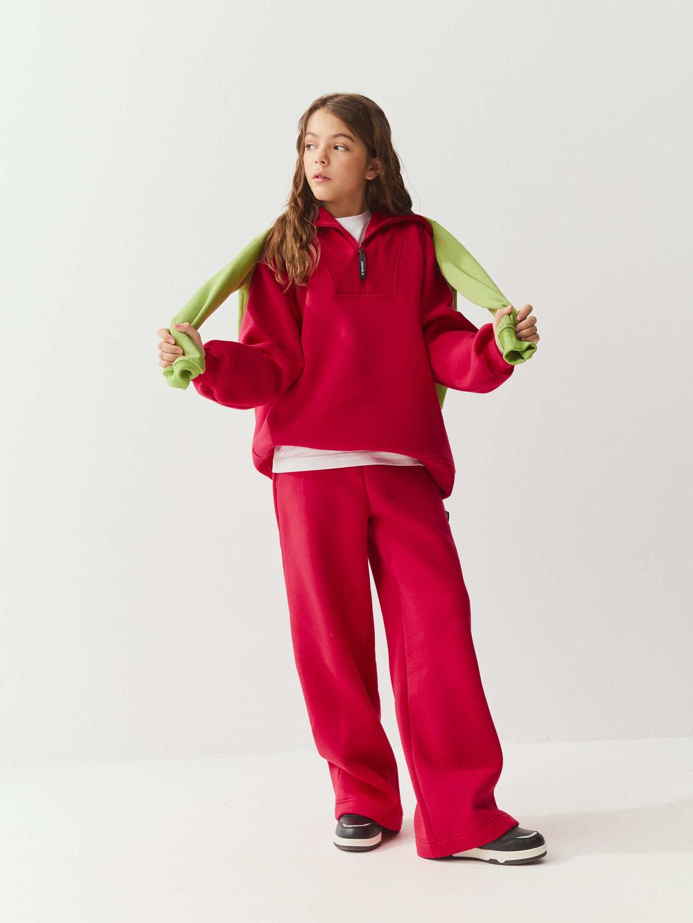 Брюки палаццо "Малина" утепленные 7+