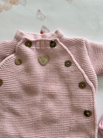 Костюм вязаный на выписку "АйШах - Baby" (Комбинезон + Шапка) (Цвет: Розовый)