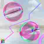 Аттракцион Водный шар ПВХ «Розово-зелёный» 2*2*2 м