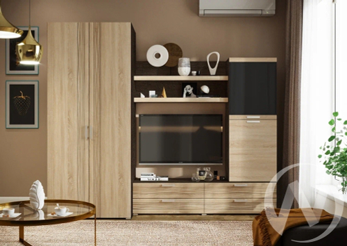 Гостиная Асти (венге/дуб сонома) Вариант №2