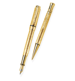 Перьевая ручка Parker Duofold F103, Solid Gold