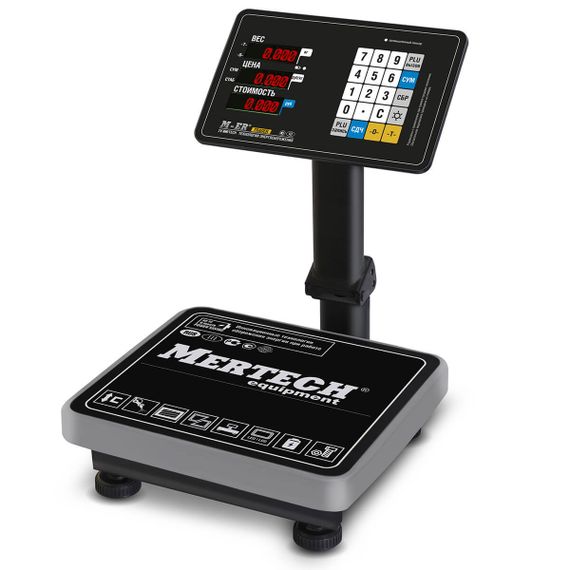 Торговые напольные весы M-ER 333 ACPU с расч. стоимости LED