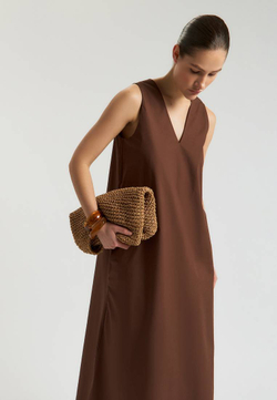 Свободное платье из хлопка-поплина