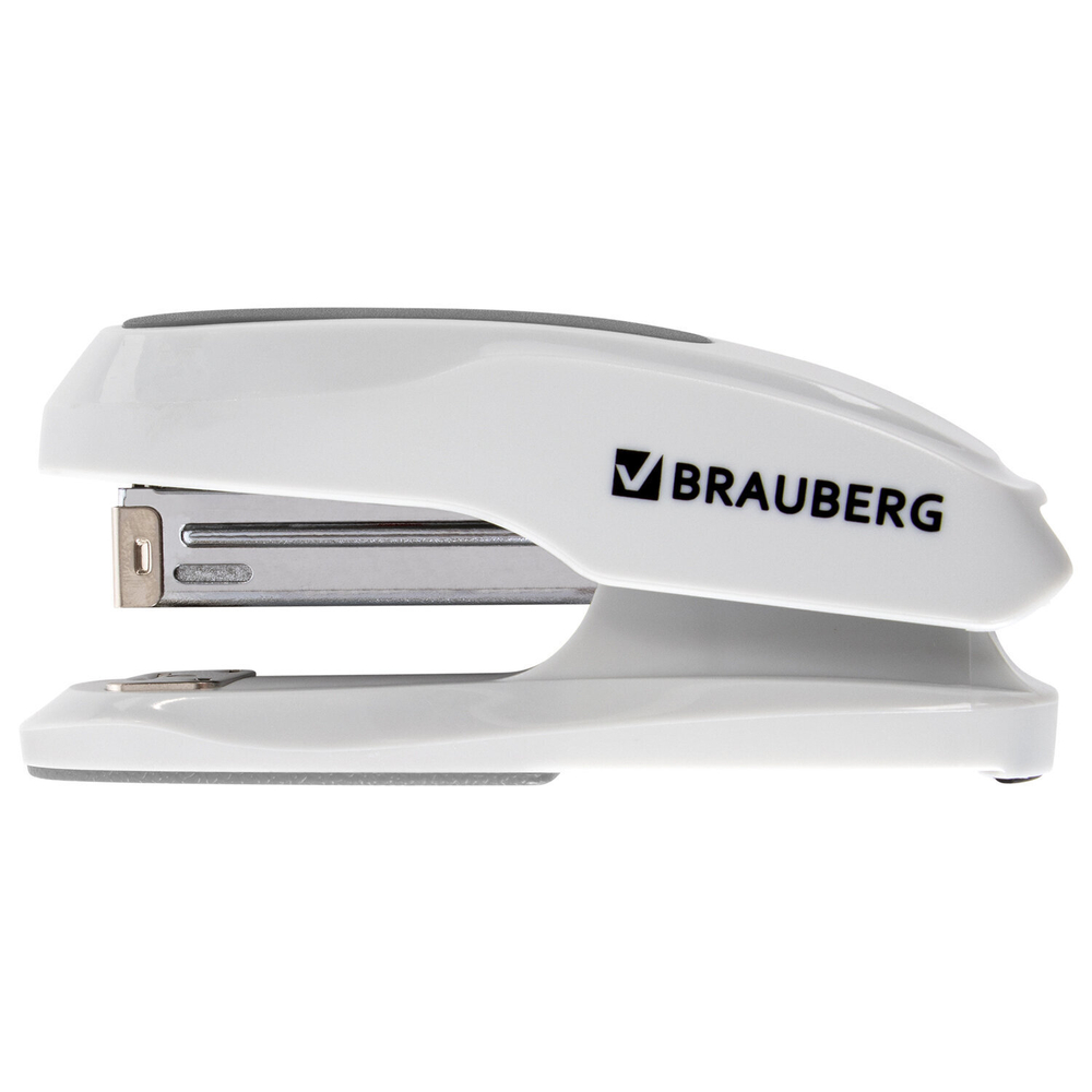 Степлер №24/6 26/6 BRAUBERG "Extra" до 30 листов серый (3 штуки в упаковке)