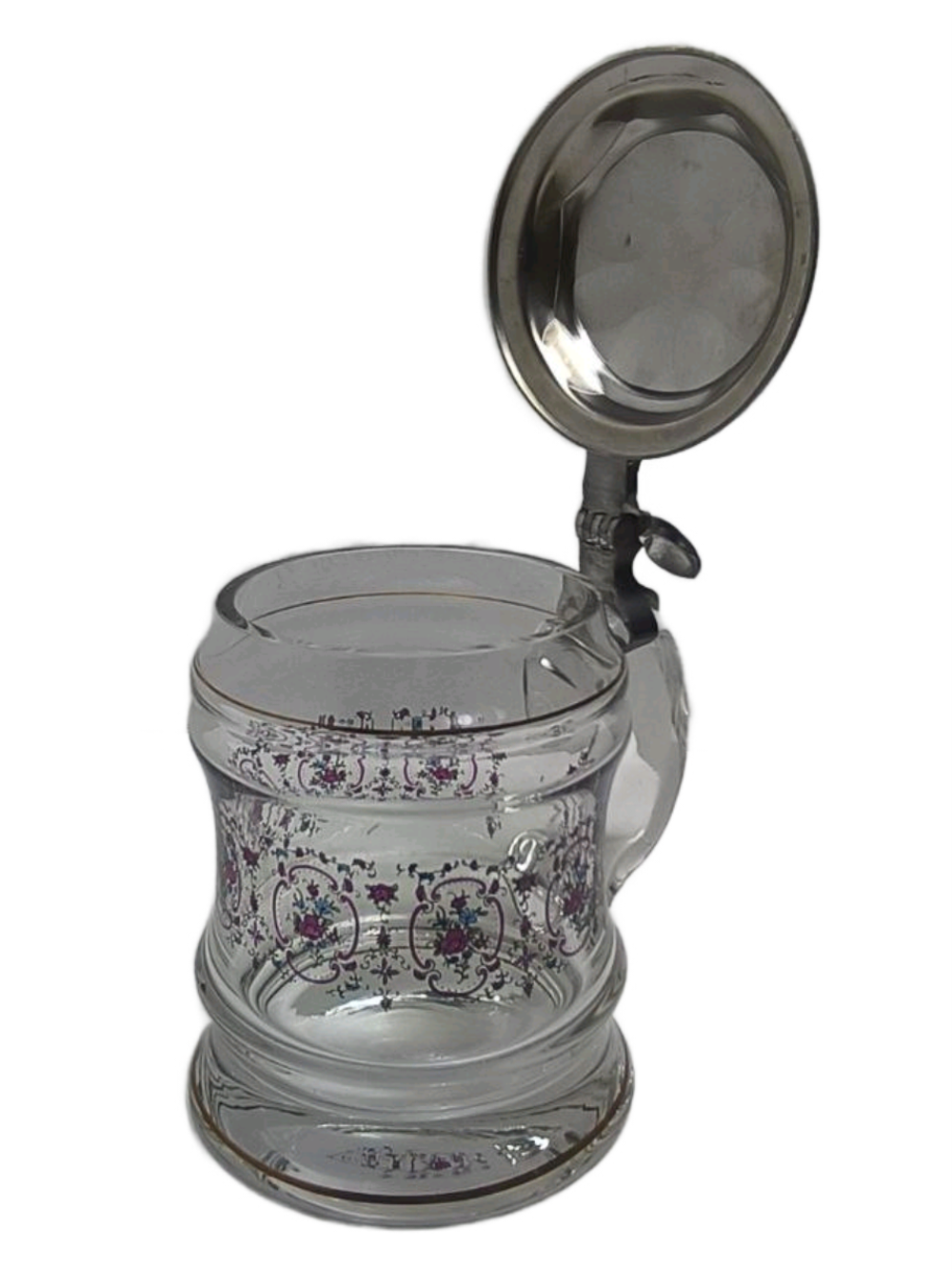 Кружка пивная (стекло с оловянной крышкой), Германия