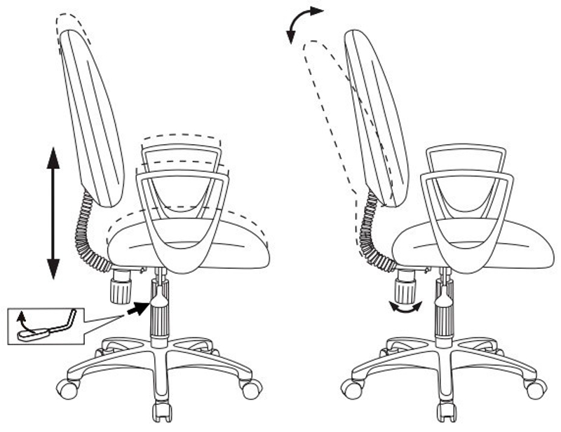 Кресло офисное для персонала CH-1300N черный