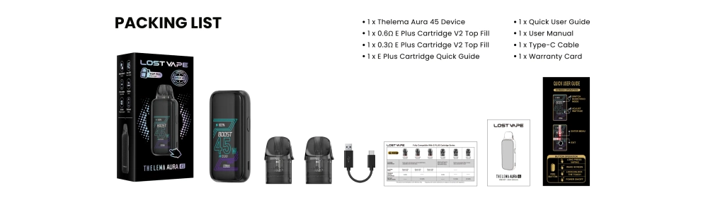Lost vape Thelema Aura 45 Pod 1600mAh Kit