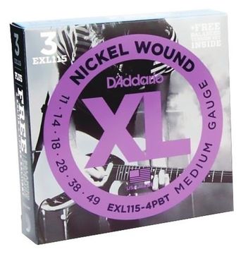 Струны для электрогитары D'ADDARIO EXL115 4BT
