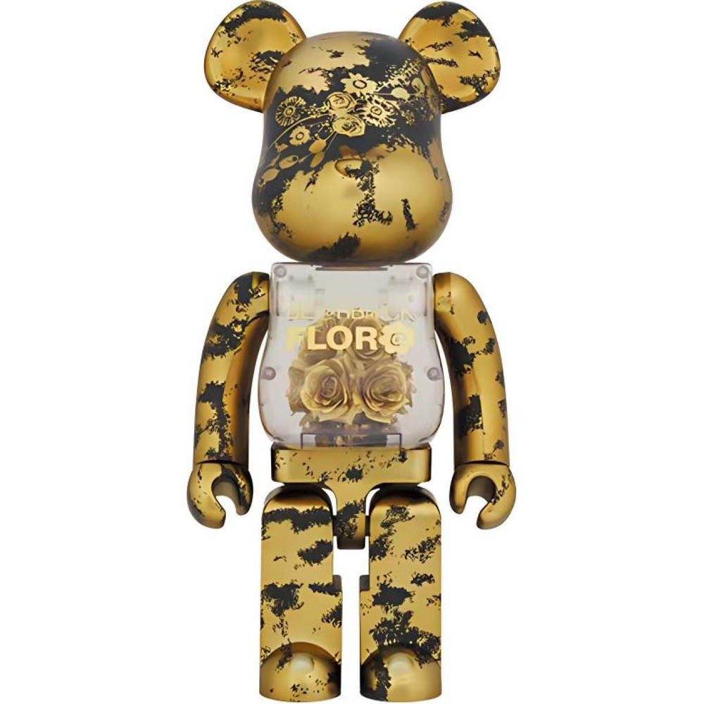 Дизайнерские игрушки BE@RBRICK x MAMES 1000% FLOR@ GOLD 70cm, BE@RBRICK-2401-0043