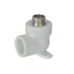 Угольник PP-R комбинированный белый Дн 25х1/2" НР с креплением PRO VALFEX 10121025-PRO