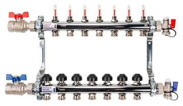 Коллектор Рехау HKV-D 7 контуров для тёплого пола с расходомерами (12080713002)