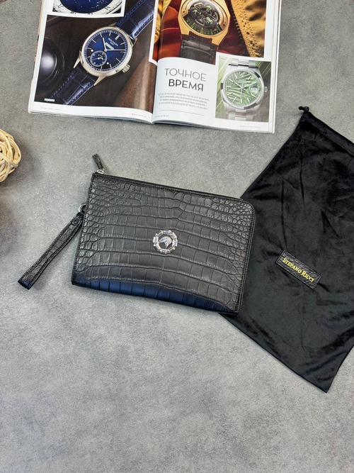 Клатч Stefano Ricci из кожи крокодила