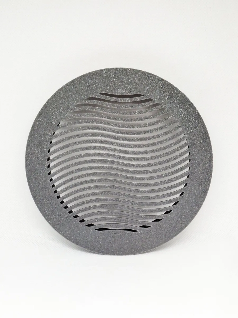 Решетка вентиляции с фланцем D100 мм (цвет: серый бетон)