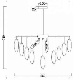 Люстра на штанге Freya Porto FR5104PL-06N