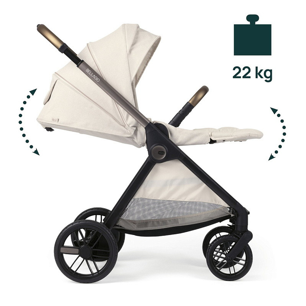 Коляска Chicco Bellagio 3 в 1 с автокреслом Kory Plus Lunar Rock Amber Glow