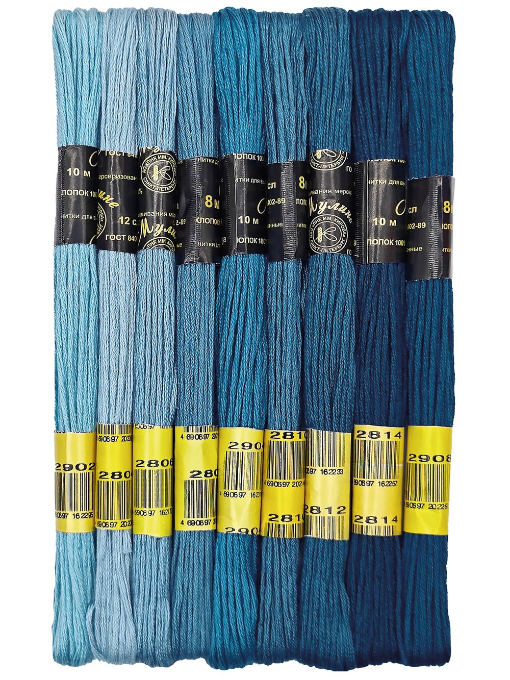 Наборы ниток мулине для вышивания ПНК Киров 9 шт.