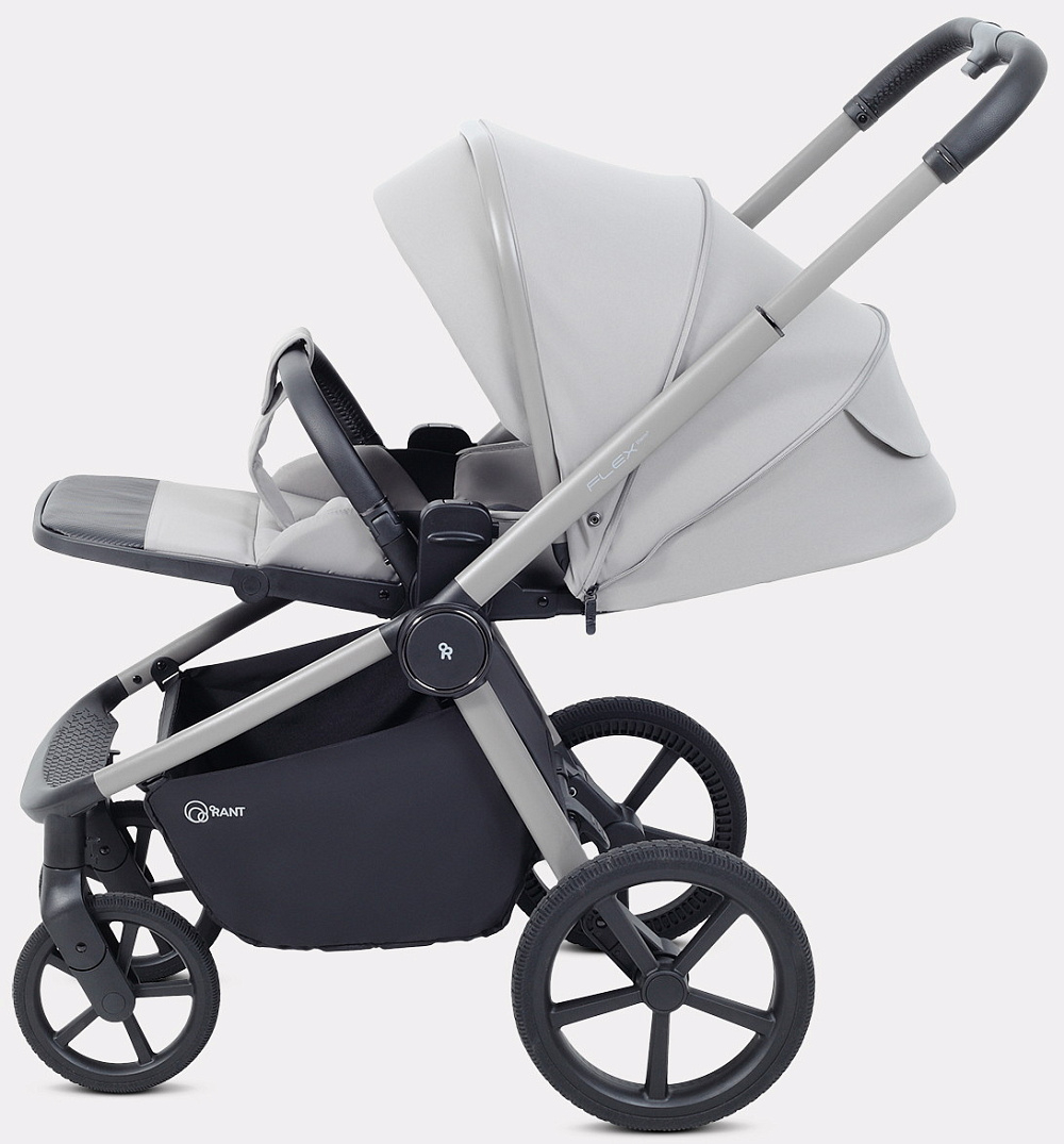 Детская коляска Rant Flex Therm Soft 4 в 1 с автокреслом Miro Black и база Stone Grey