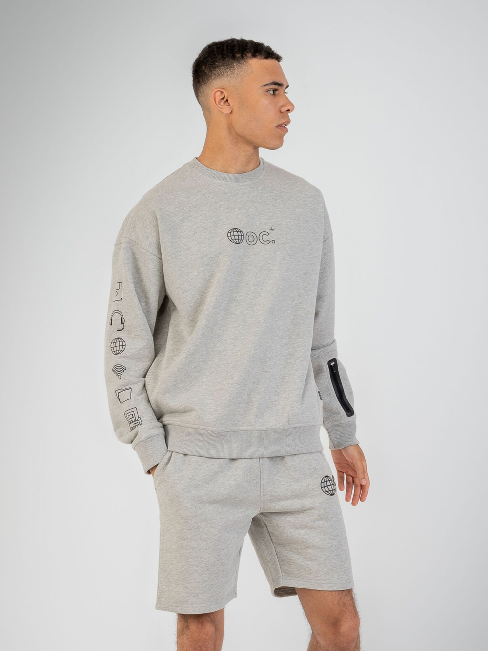 Свитшот мужской ORIGINAL CREATOR GLOBE SWEATSHIRT, Серый