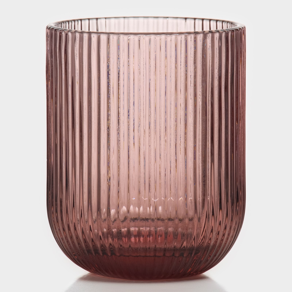 Стакан стеклянный Магистр «Грани», 260 мл, 7,5×9,5 см, цвет сиреневый