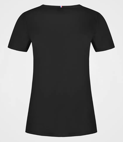Женская теннисная футболка Le Coq Sportif ESS Tee SS Col V No.1 W - Black