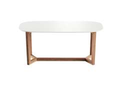 Стол обеденный Cross 2 180*90 см (белый, бук)