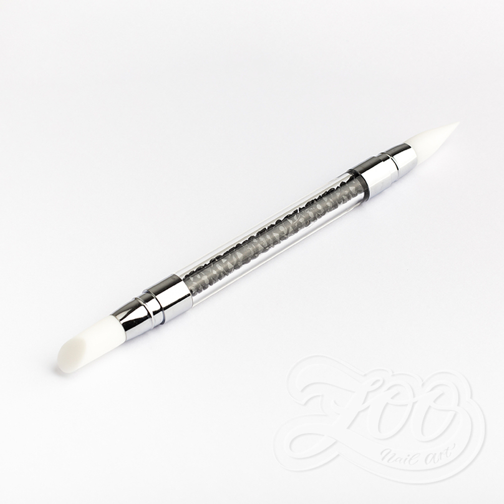 Zoo - Кисть силиконовая двусторонняя конус и скошенный вал