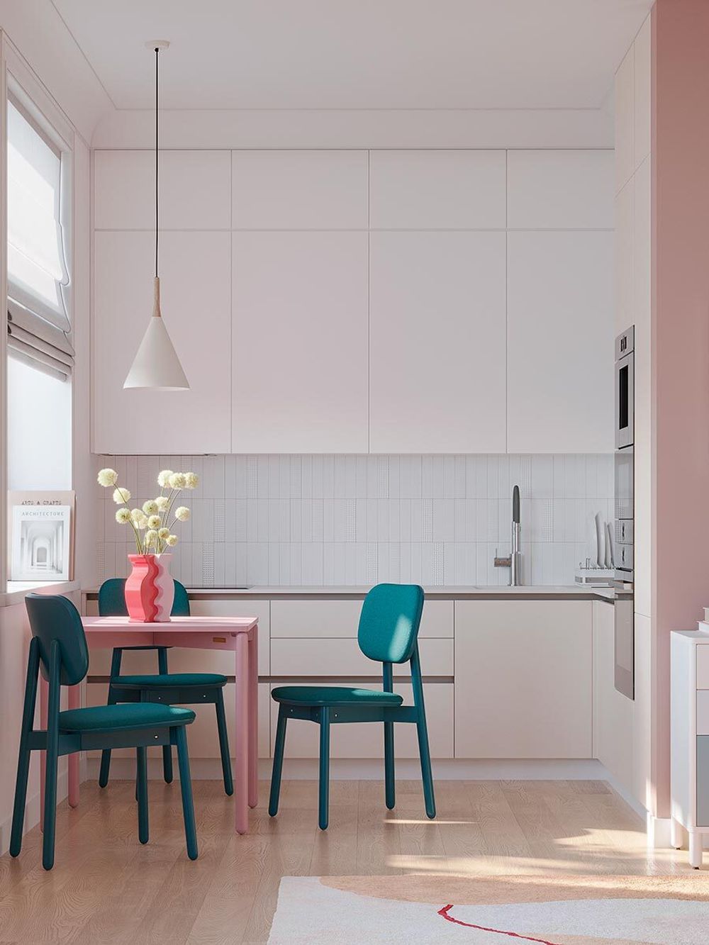 Набор из 2-х ваз Love Puzzle, 25 см, красная/розовая