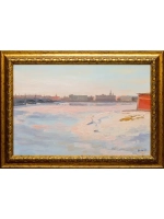 Картина маслом Начало весны Ильин