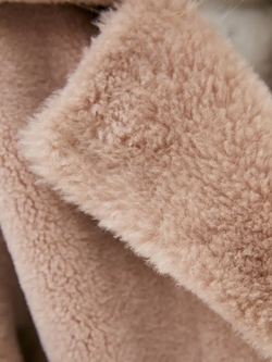 Шуба женская чебурашка тедди эко, бежевая, SilverFox