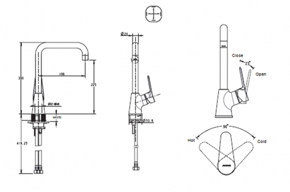 Смеситель для кухни Bravat Eco-D