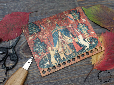 Органайзер с принтом гобелена "Дама с единорогом. По моему единственному желанию"