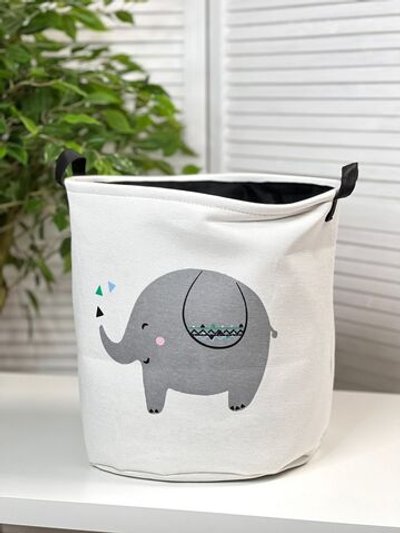 Корзина для белья текстильная (слоник)