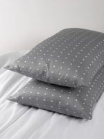 UTOPIA 2 Наволочки, сатин серый в точку