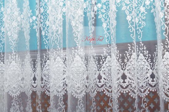 Микросетка с вышивкой Анесси-2 (белая)