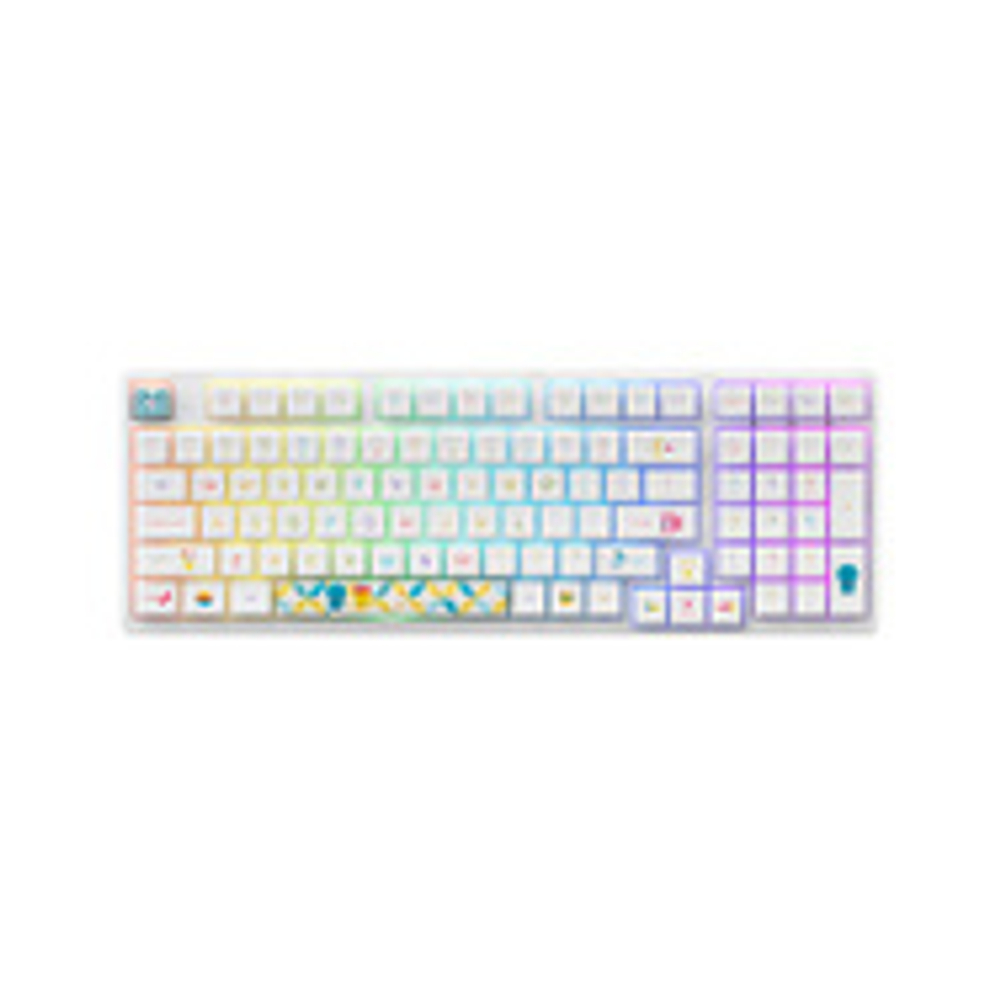AKKO 3098B Doraemon Rainbow 3 Modes RGB Hot Swap  Akko CS Jelly Purple Switch,OSA profile keycap