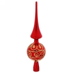 Верхушка на ёлку 26 см «Золотой узор» красный