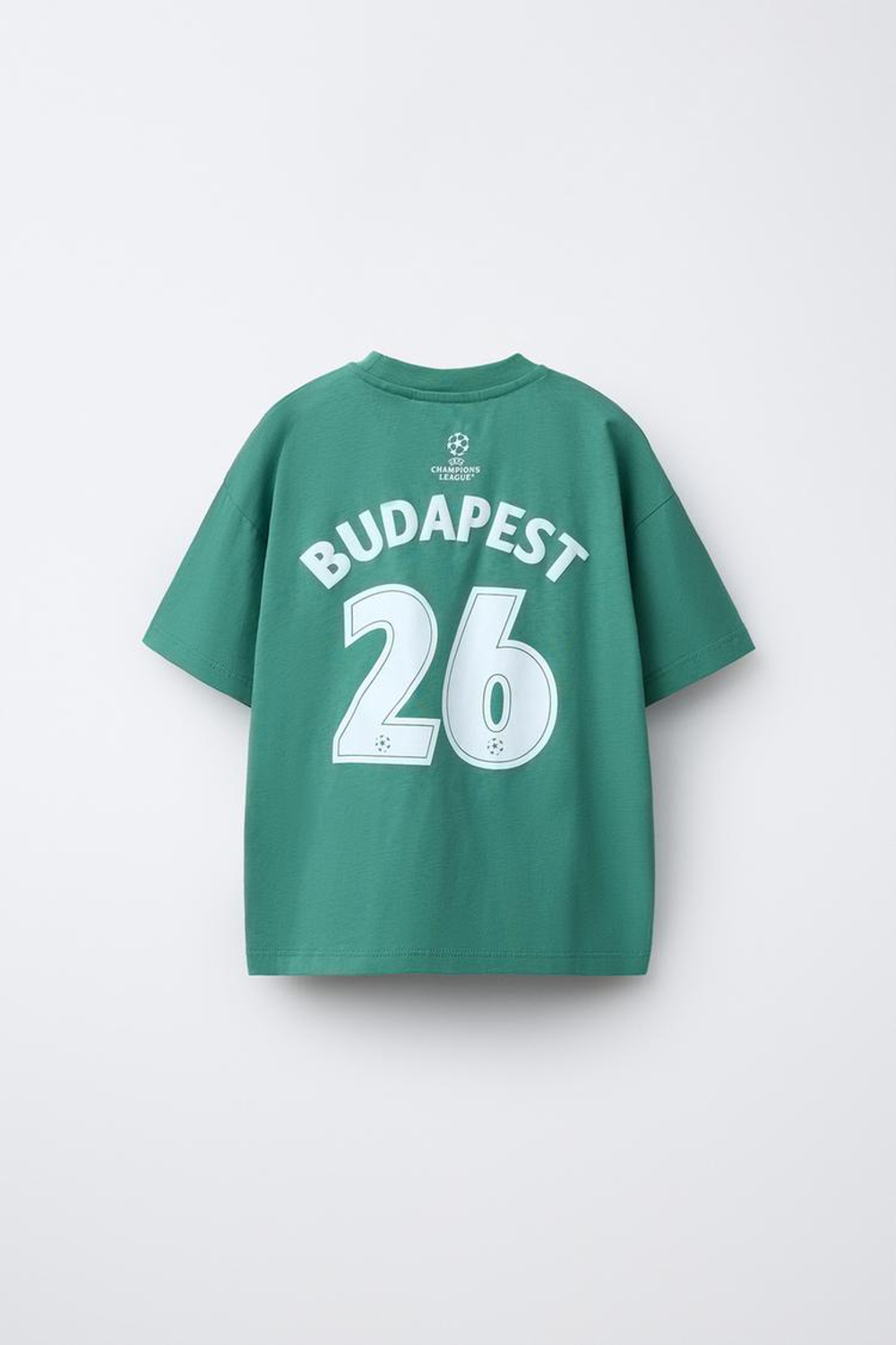 ZARA ФУТБОЛКА С ПРИНТОМ UEFA CHAMPIONS LEAGUE ®, ЗЕЛЕНЫЙ