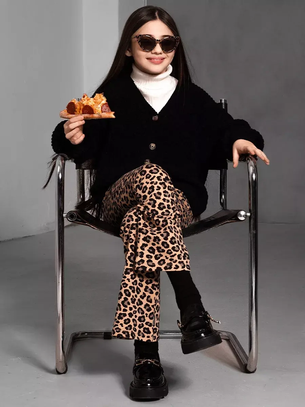 Штаны для девочки клеш трикотажные