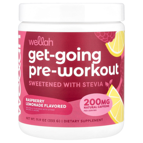 Wellah, Get-Going Pre-Workout, малиновый лимонад, 333 г (11,9 унции)