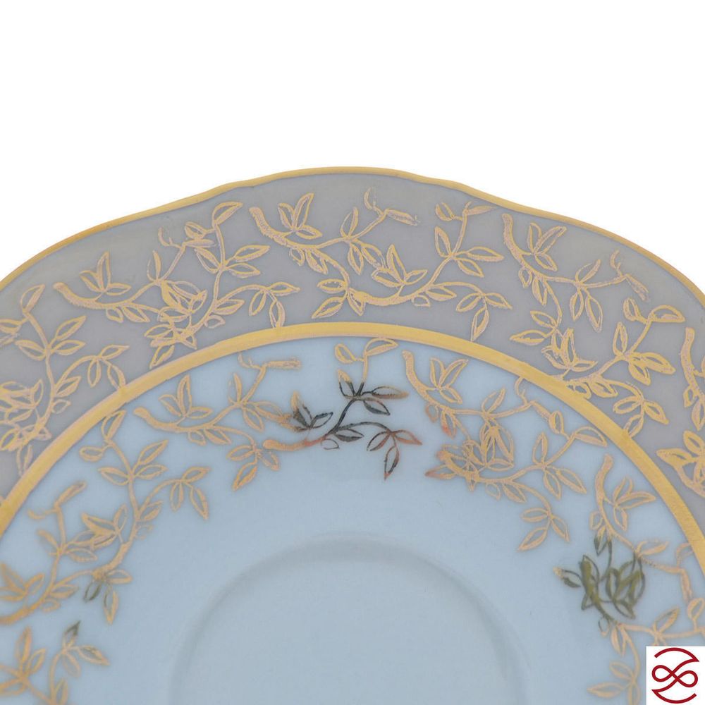 Кофейный сервиз мокко Queen's Лист Бежевый 6 персон 15 предметов