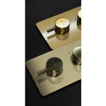 Встраиваемый смеситель для душа и ванны с термостатом двухпроходной Boheme CELL 134-2-MG MATT GOLD