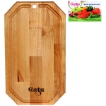 Доска разделочная «Гайка» средняя с желобом 34*20*1,8см