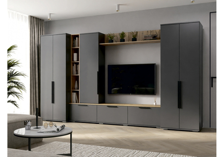 Готовая гостиная Woodville Филеста графит, дуб вотан комплектация 2