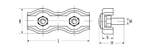 Зажим троса двойной, 5мм, 35 шт, оцинкованный, ЗУБР
