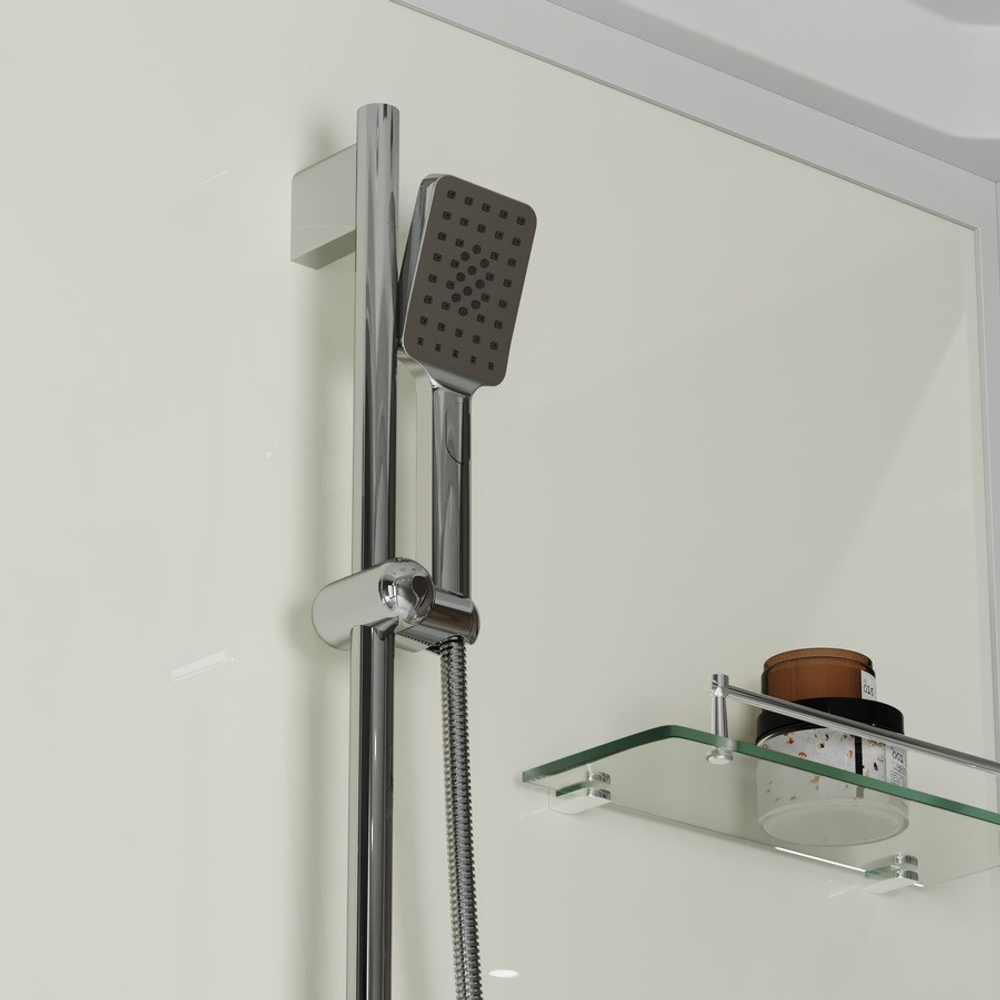 Душевая кабина Niagara Standart ST120/90/15Q (120х90х215) прямоугольник,поддон 15см,распашная,проф.белый,3 места